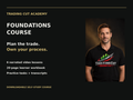 Trading Cut Academy Foundations Course — presenter wearing Take It And Cut logo
